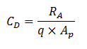 Formule du coefficient de traînée aérodynamique